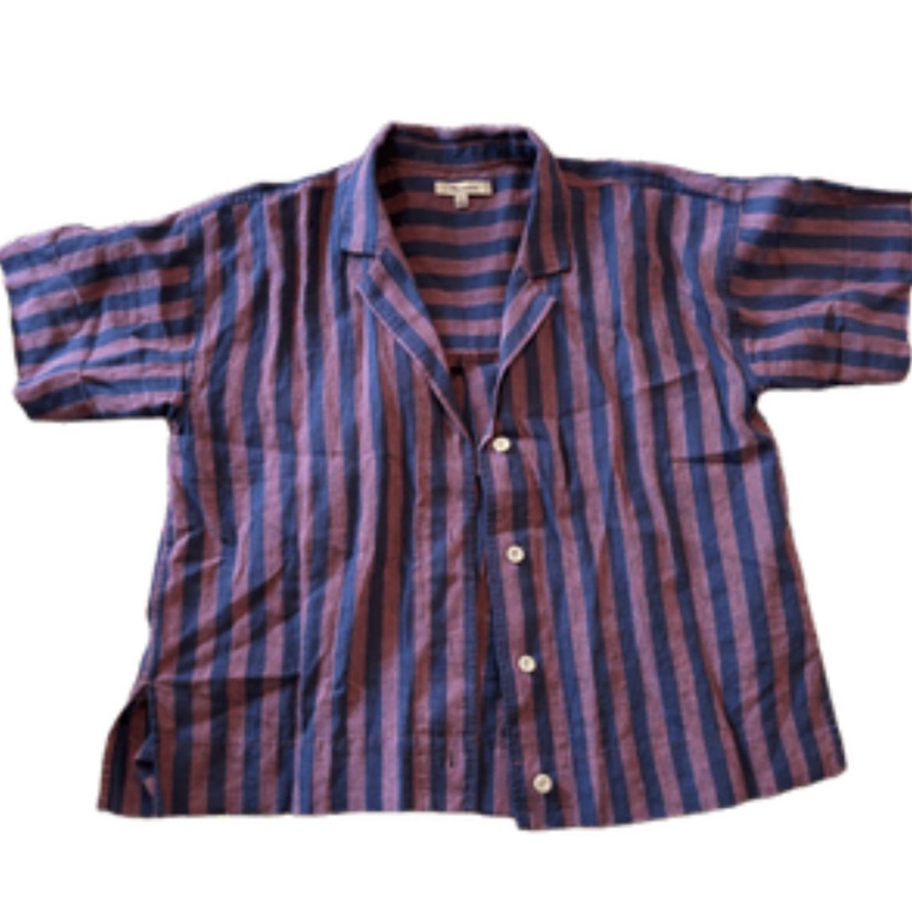 Madewell Striped Shirt - Blue and Purple